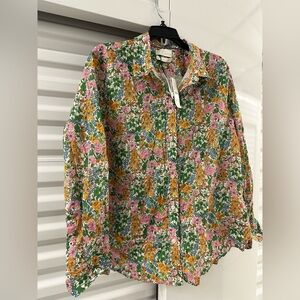 J. Crew Liberty Petunia Floral Blouse Size 16 Slim